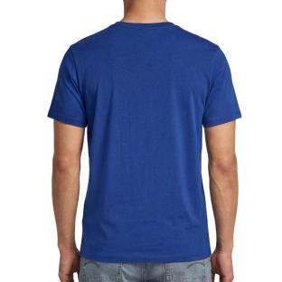 T-Shirt Bleu Homme G-Star RAW Logo vue 0