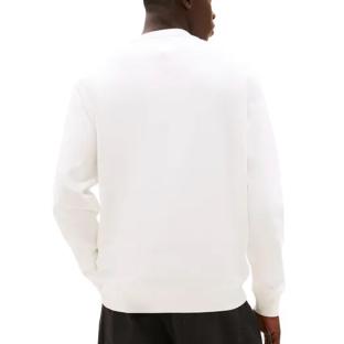 Sweat Blanc Homme Tommy Jeans Flag Crew vue 2