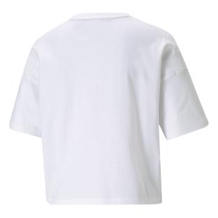 T-shirt Blanc Femme Puma Essential Cropped vue 2