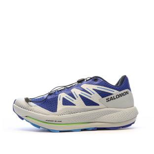 Chaussures de trail Blanche/Bleu Homme Salomon Pulsar pas cher
