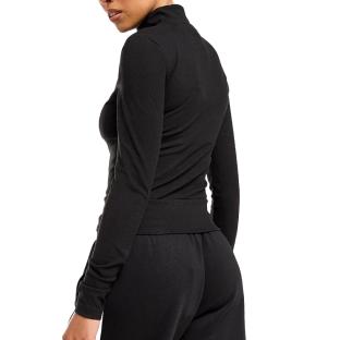 Sweat Zippé Noir Femme Adidas Tracktop vue 0