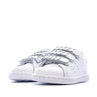 Basket Blanche Fille Adidas STAN SMITH CF I vue 0