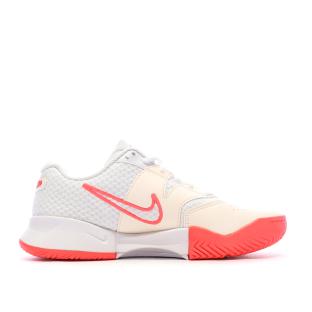 Chaussures de Tennis Blanc/Rose Fluo Femme Nike Court Lite 4 vue 2