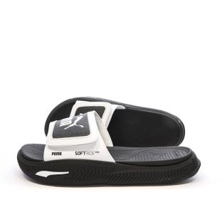 Claquettes Blanche/Noire Homme Puma Softridepro pas cher