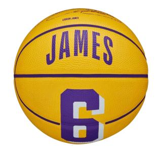 Ballon de Basketball Jaune Wilson Lebron James vue 0