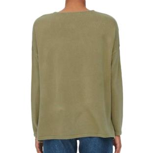 Pull en Maille Kaki Femme Only Lamalia vue 2