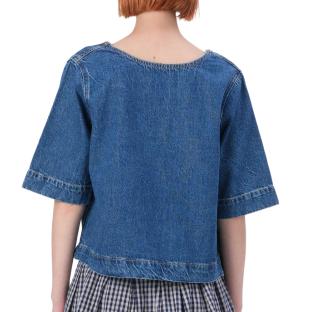 Blouse en Jean Bleu Femme Only Gigi vue 0