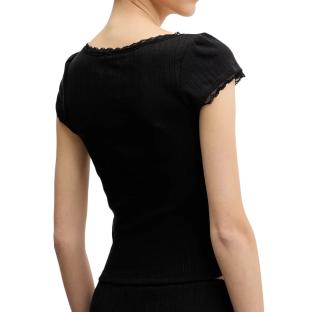 Débardeur Noir Femme Tommy Hilfiger Pointell vue 2