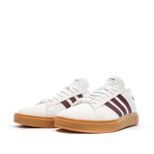 Baskets Blanc/Bordeaux Homme Adidas Grand Court Base 2.0 vue 6