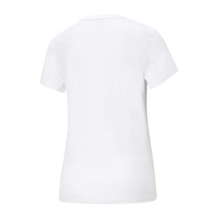 T-shirt Blanc Femme  Puma Logo 586774-02 vue 2