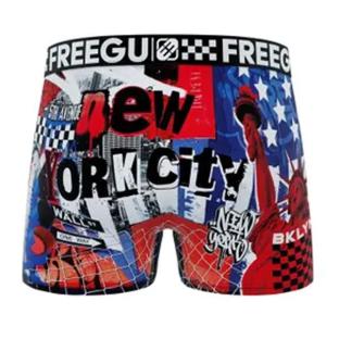 Boxer Bleu/Rouge/Blanc Garçon Freegun NYC vue 0