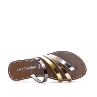 Sandales Doré/Rose Gold/ Argenté Femme Chattawak ROXANNE vue 4