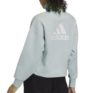 Sweat 2/4 de Zip Bleu Clair Femme Adidas HH9107 vue 2