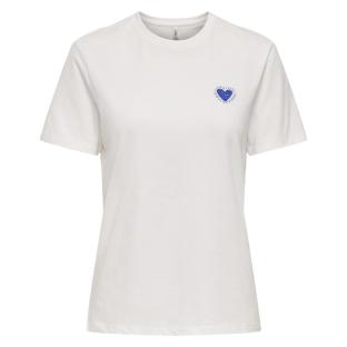 T-Shirt Blanc/Bleu Femme Only Heart vue 0