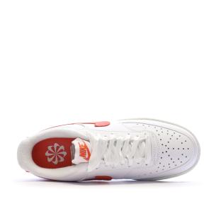 Baskets Blanches/Rouge Femme Nike Court Vision vue 4