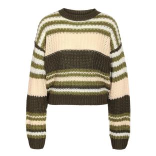 Pull en Maille Kaki Femme Noisy May Charlie vue 0