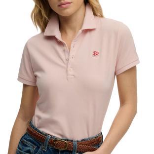 Superdry Heritage Slim Fit Women’s Pink Polo Shirt Photo of the Espace des Marques %store% store - view of %key%