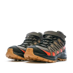 Chaussures de Randonnée Marron/Orange Garçon Salomon Xa Pro V8 Mid vue 6