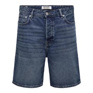 Short Bleu Foncé Homme Only & Sons Fade pas cher