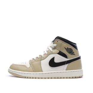 Air Jordan 1 Mid Blanche/Beige Homme Nike pas cher