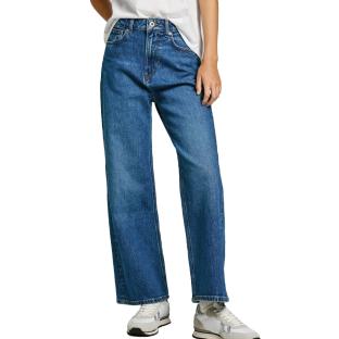 Jean Bleu Droit Femme Pepe jeans Pjl L D vue 0