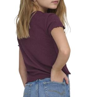 T-shirt Prune Fille Only Nella vue 0