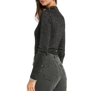 Pull Noir Brillant Femme Morgan CORIA vue 0