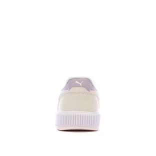 Basket Blanches/Mauves/Jaunes Fille Puma Carina Mia vue 0