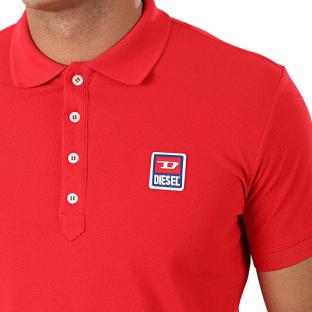 Polo Rouge Homme Diesel T-Smith vue 2