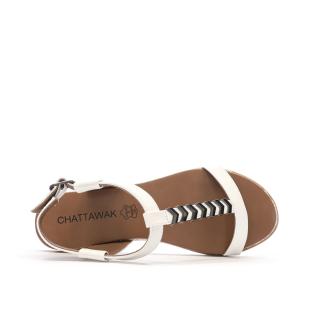 Sandales Blanches Femme Chattawak SARA vue 4