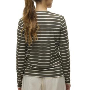 T-Shirt Blanc/Kaki Femme Vero Moda Clara vue 0