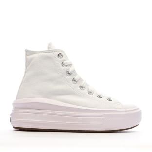 Baskets Blanches Femme Converse Chuck Taylor All Star Move 568498C vue 2