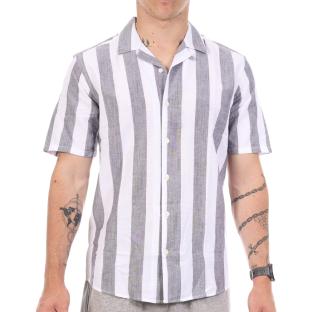 Chemise Manches Courtes Blanc/Gris Homme Only & Sons Cantley vue 0