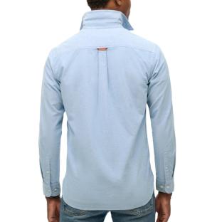 Chemise Bleu Homme Superdry Oxford vue 2
