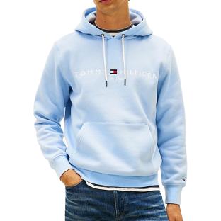Sweat à Capuche Bleu Homme Tommy Hilfiger Logo Hoodie pas cher