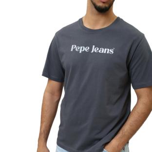 T-shirt Gris Homme Pepe Jeans Clifton vue 2