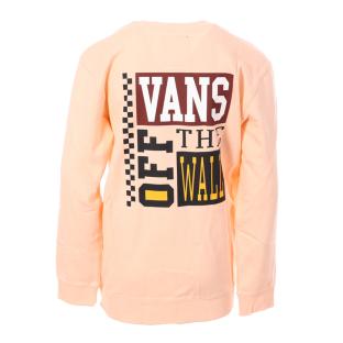 Sweat Corail Enfant Vans Logo Fleece Crew Tropical Peac vue 2