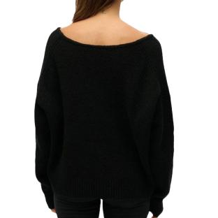 Pull Noir Femme Superdry Oversized vue 0