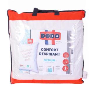 Oreiller Blanc Dodo Medium Confort Respirant 60x60cm pas cher