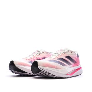 Chaussures de running Blanches/Roses Femme Adidas Adizero vue 0