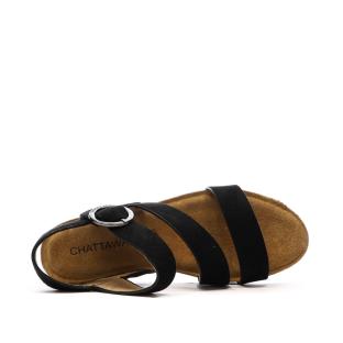 Sandales Noires Femme Chattawak Lilou vue 4