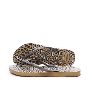 Tongs Marron Femme Havaianas Slim Animals Infradito vue 0