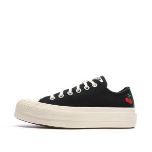 Baskets Noirs Femme Converse All Star Lift Platform Cherries pas cher