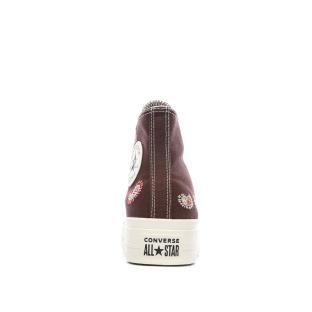 Baskets Marrons Femme Converse Chuck Taylor All Star Lift A08174C vue 3