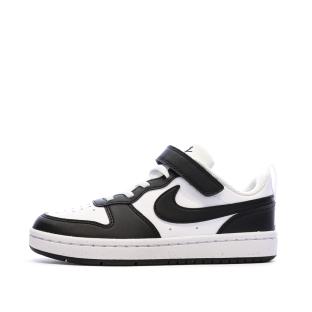 Baskets Noir/Blanc Garçon Nike Court Borough Low pas cher
