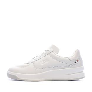 Chaussures Blanches en cuir femme TBS Brandy pas cher