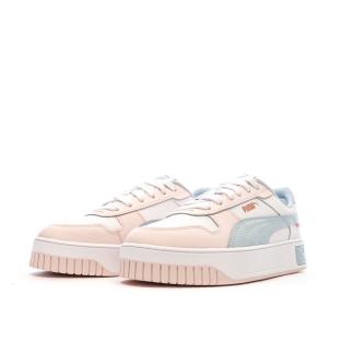Baskets Blanc/Rose/Vert Femme Puma Carina Street vue 6
