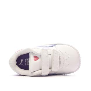 Baskets Blanches/Violette Fille Puma Carina 2.0 Bouncy vue 4