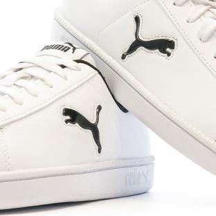 Baskets Blanches/Noires Garçon Puma Cat vue 0