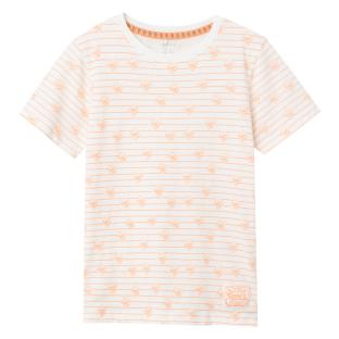 T-shirt Blanc/Orange Garçon Name It Kent pas cher